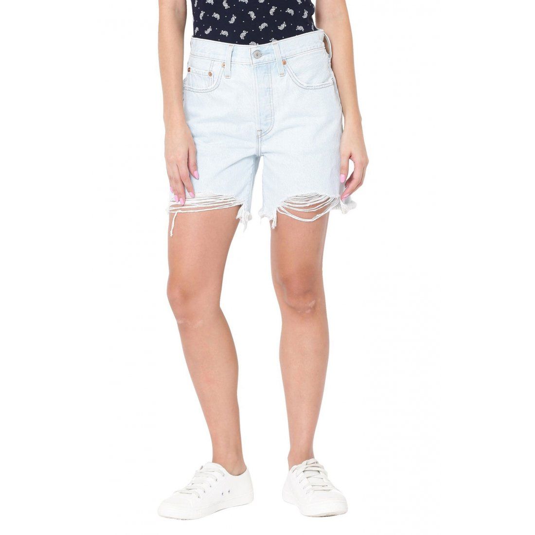 Levi's - Short en jean '501® Mid Thigh Cutoff' pour Femmes