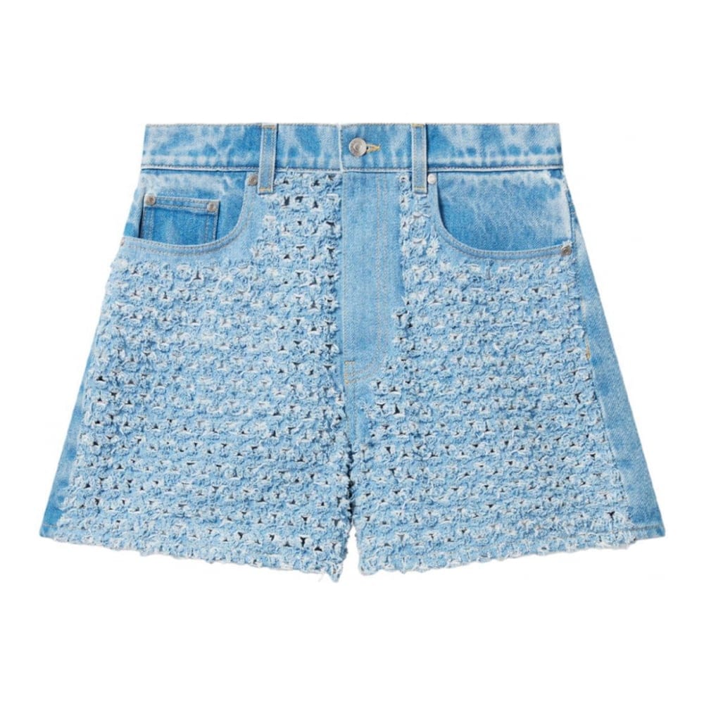 Stella mccartney - Short en jean 'Textured' pour Femmes
