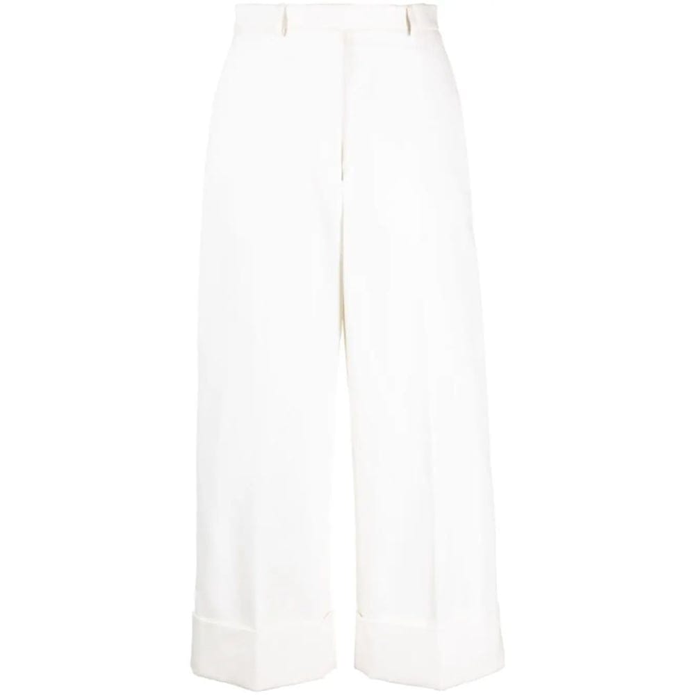 Thom browne - Pantalon 'High-Waisted Wide-Leg' pour Femmes