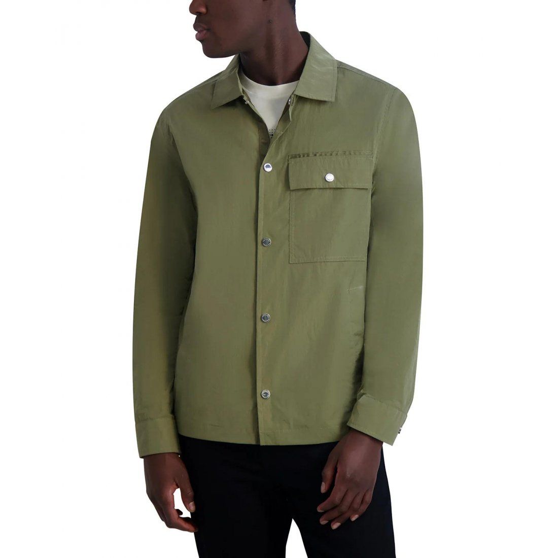 Karl lagerfeld paris - Veste 'Nylon Lightweight Jacket With Chest Pocket' pour Hommes