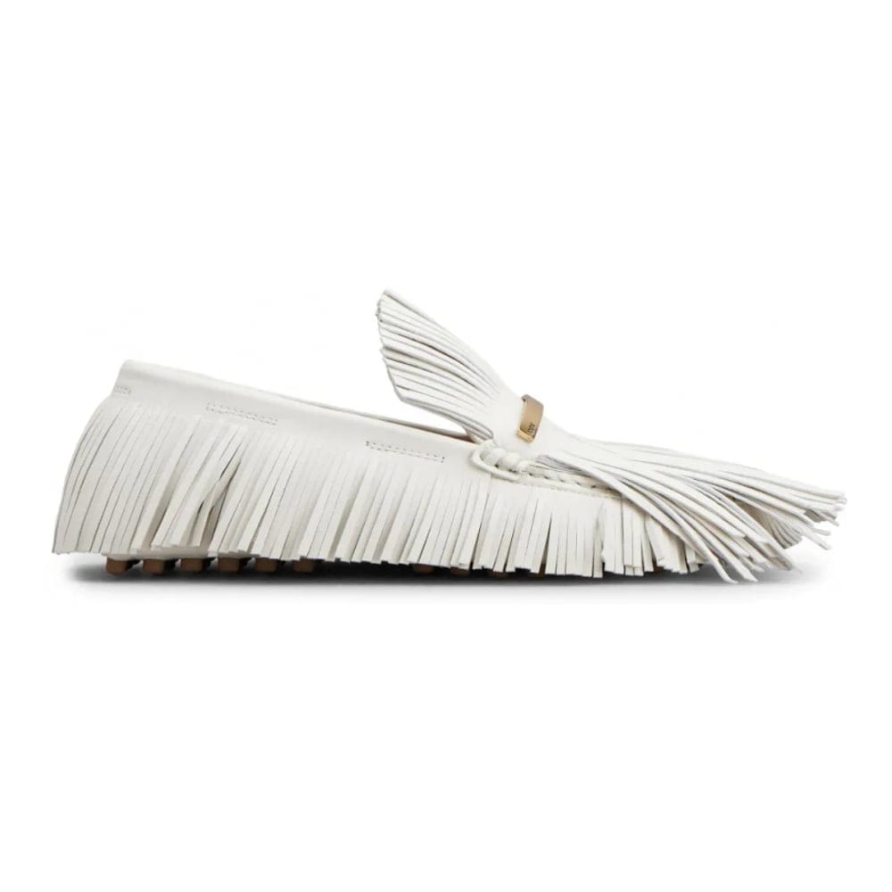 Tod's - Mocassins 'Logo-Plaque Franged' pour Femmes