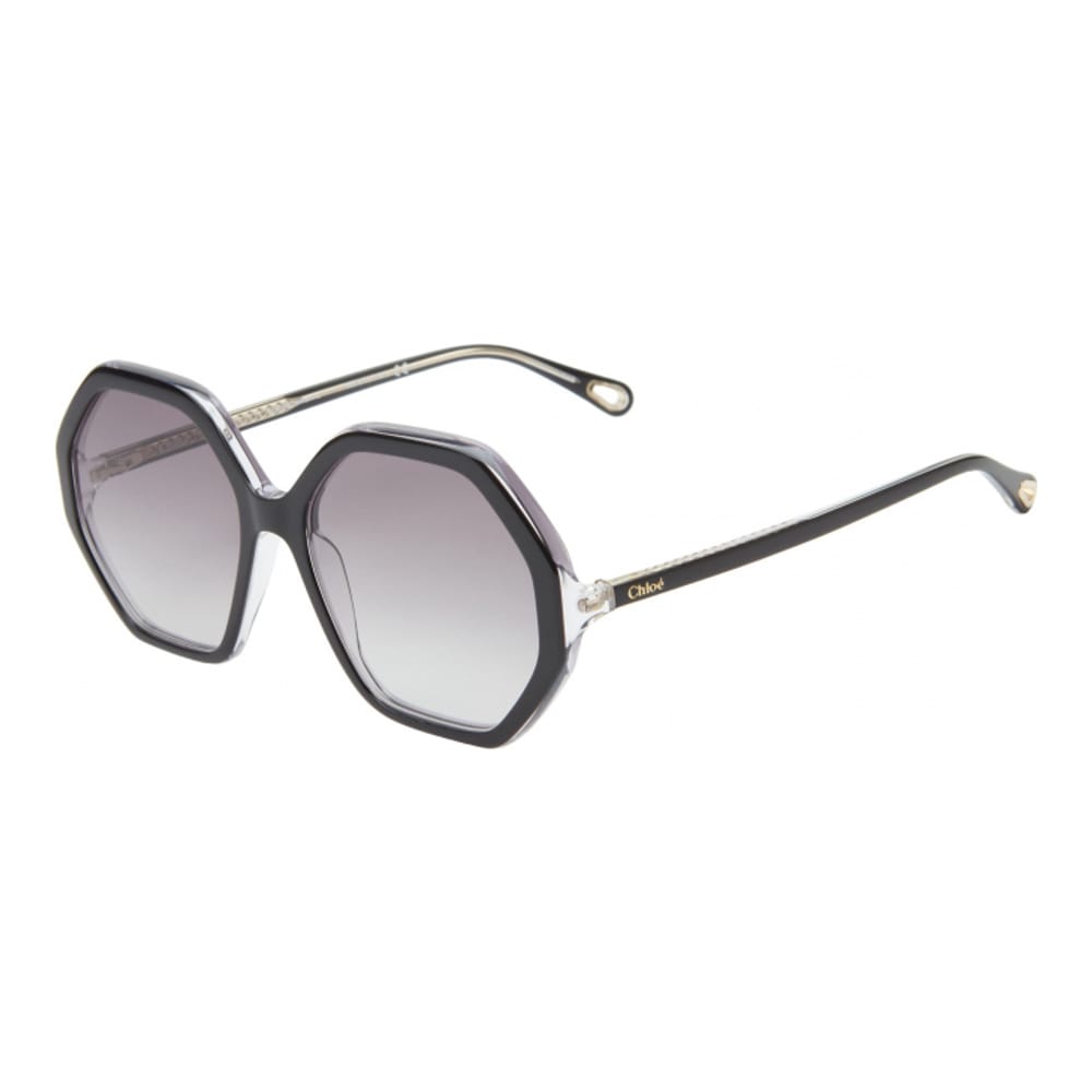 Chloé - '58mm Geometric Oversize Sunglasses' pour Femmes
