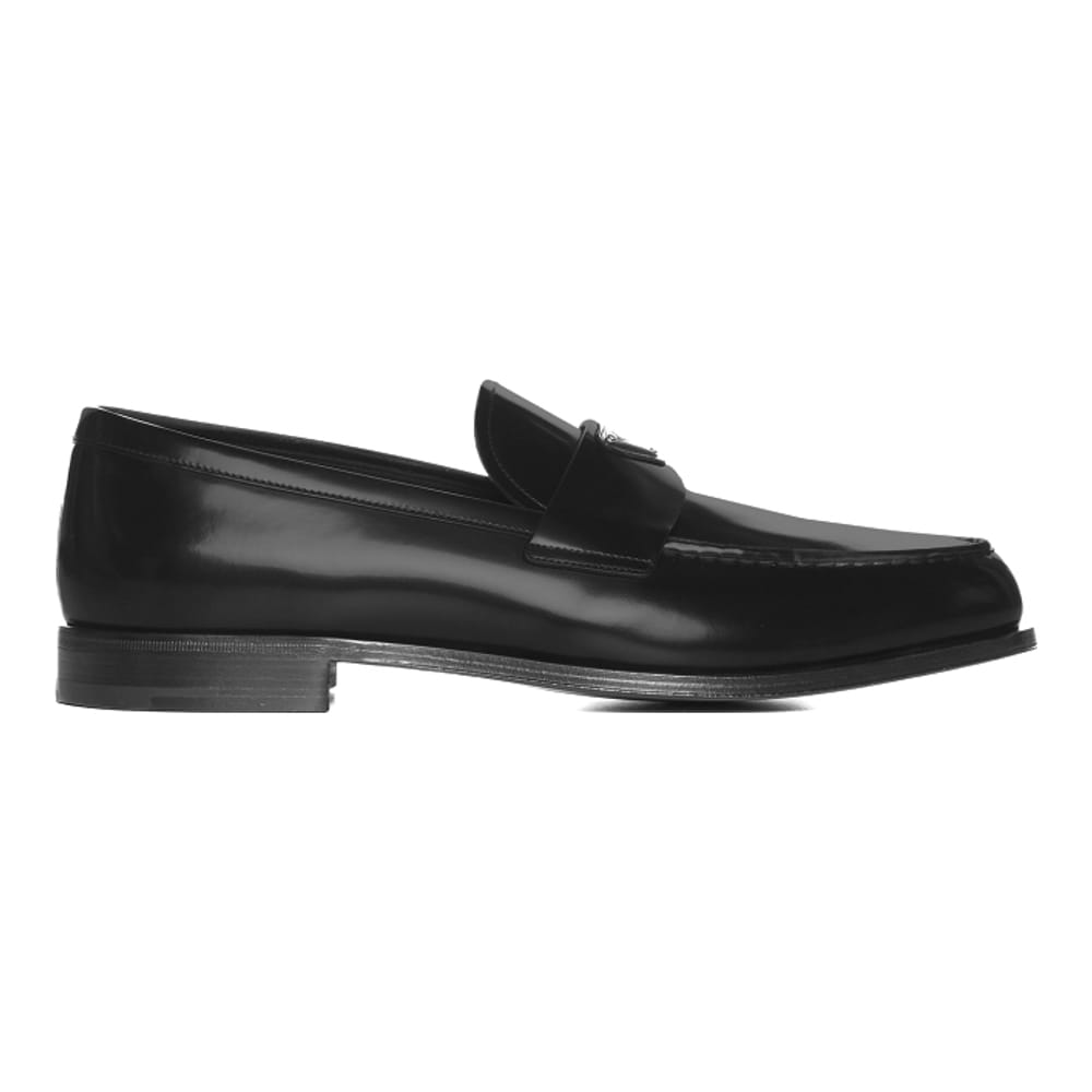 Prada - Mocassins 'Logo-Plaque' pour Hommes
