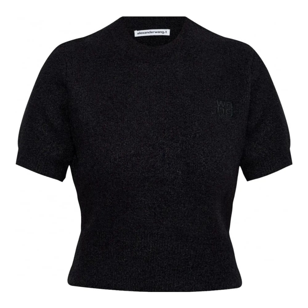 T by alexander wang - T-shirt 'Logo-Embroidered' pour Femmes