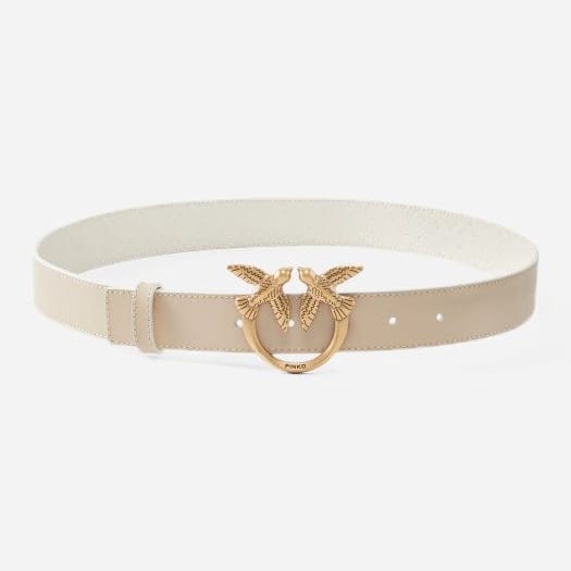 Pinko - Ceinture 'Double-Face With Love Birds Buckle' pour Femmes