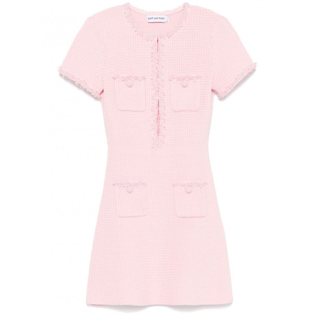 Self portrait - Robe mini 'Textured-Knit' pour Femmes