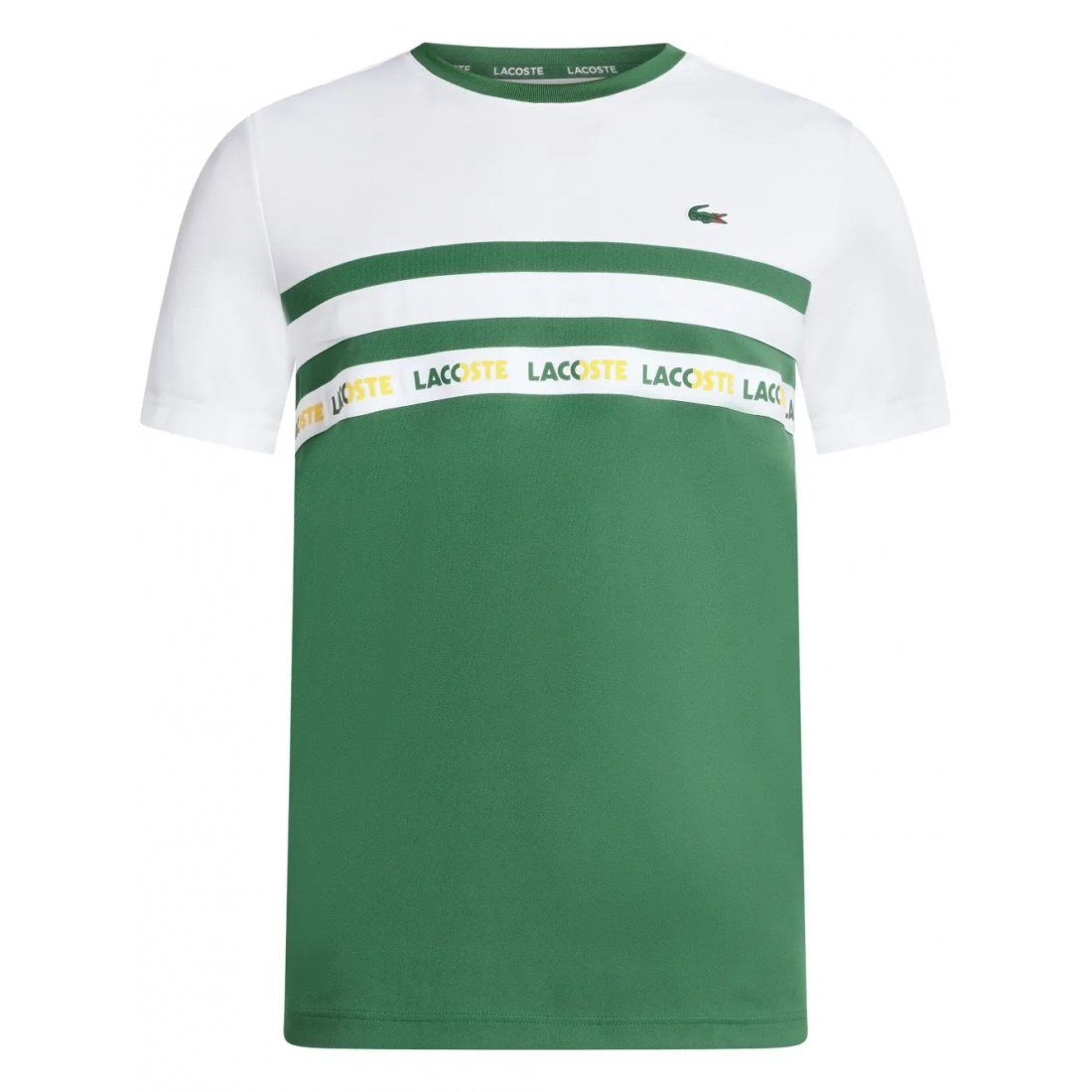 Lacoste - T-shirt 'Logo-Trim Striped' pour Hommes