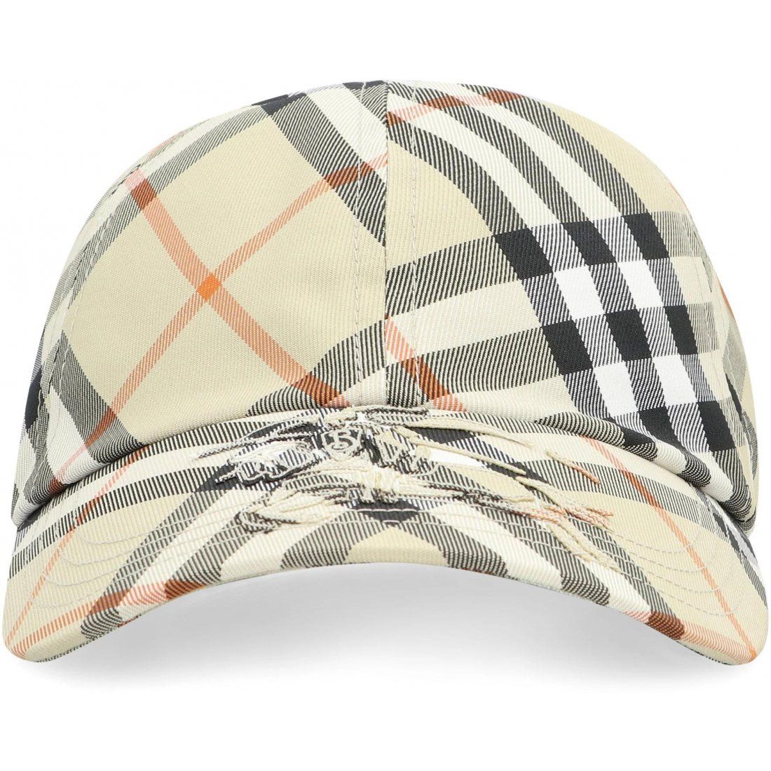 Burberry - Casquette 'Equestrian Knight-Appliqué Checked' pour Hommes