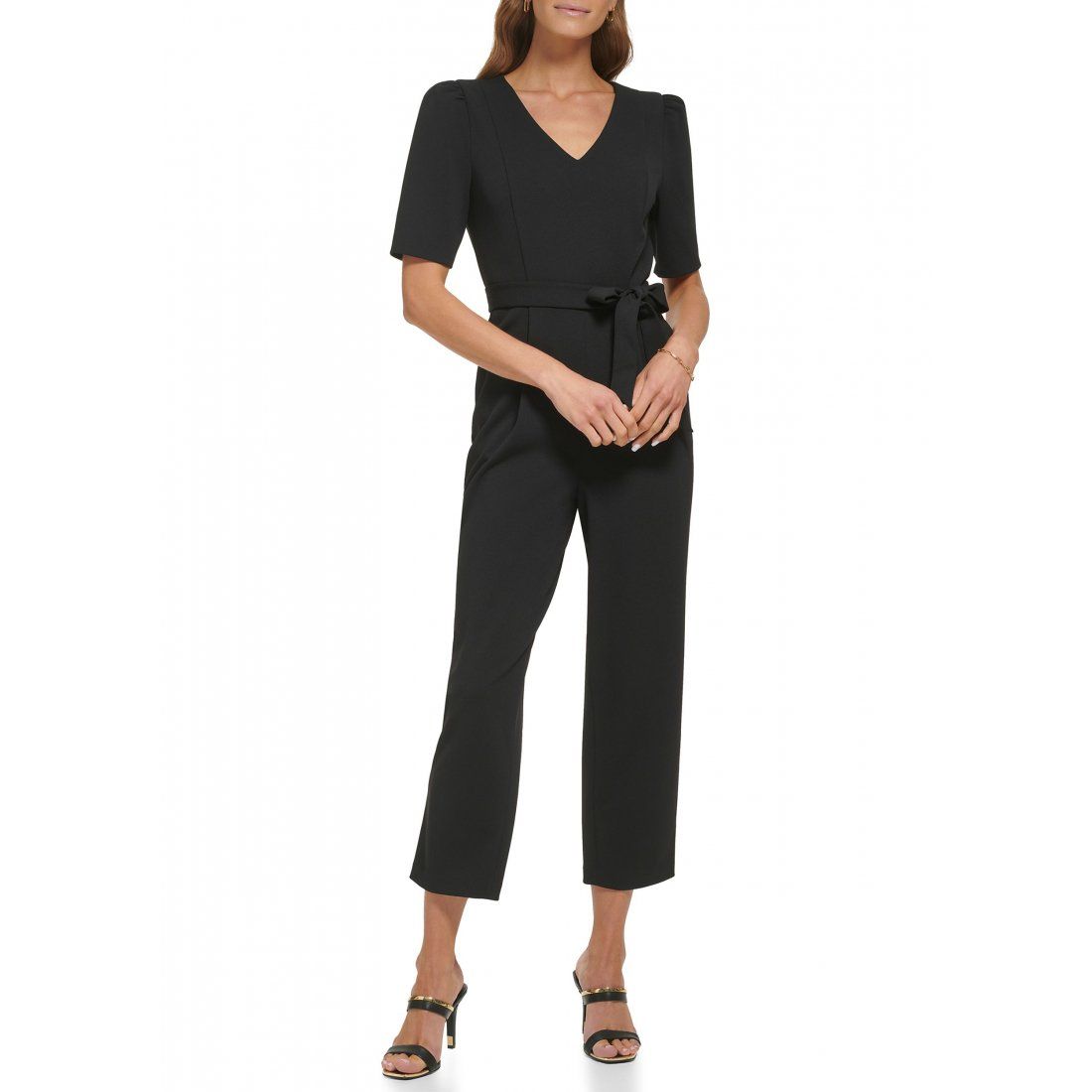 Dkny - Combinaison  'Short Sleeve V-Neck Solid Slim' pour Femmes