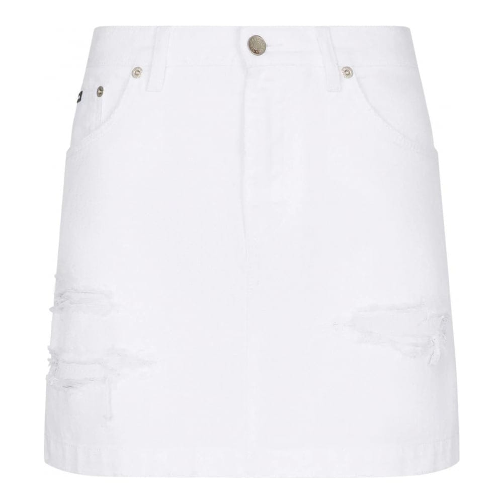Dolce&gabbana - Mini Jupe 'Distressed Denim' pour Femmes
