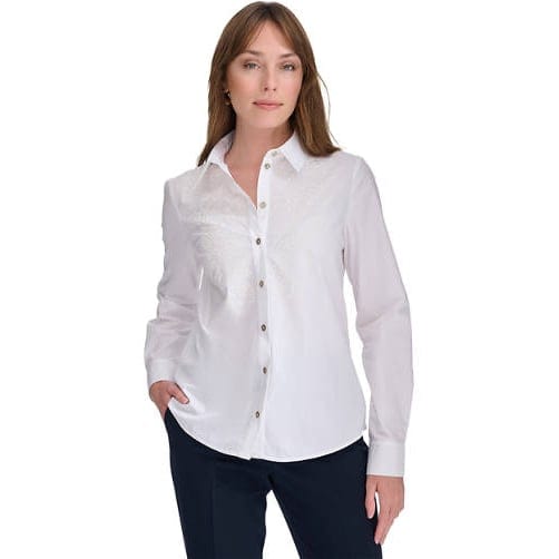Tommy hilfiger - Blouse à manches longues 'Puff Print Button Front' pour Femmes