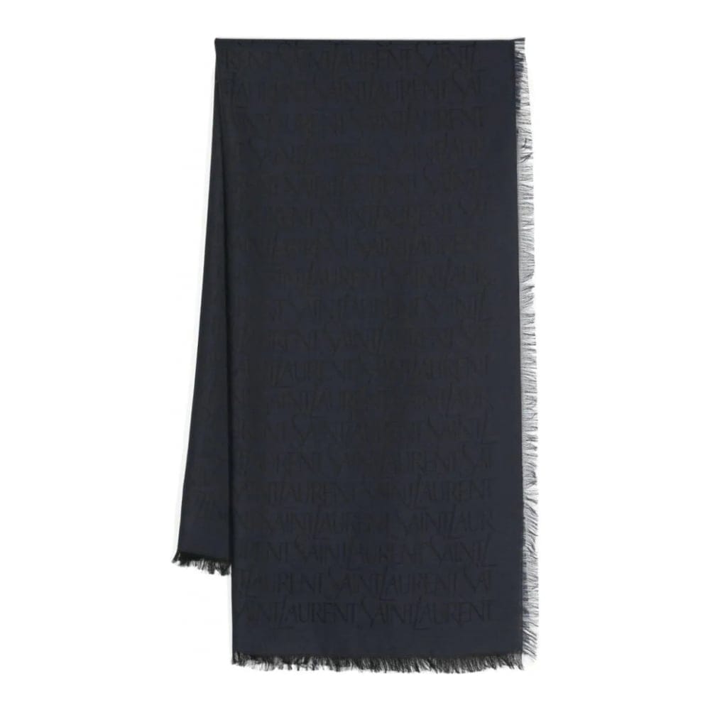 Saint laurent - Écharpe en laine 'Logo-Jacquard' pour Hommes