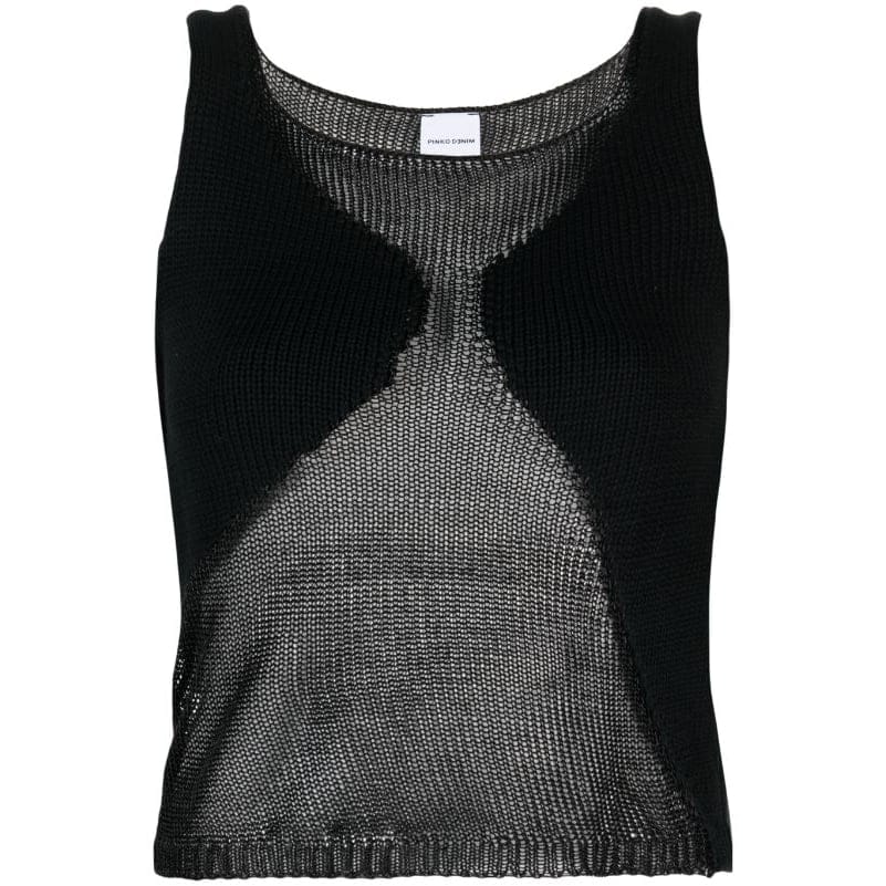 Pinko - Haut sans manches 'Transparent Patch' pour Femmes