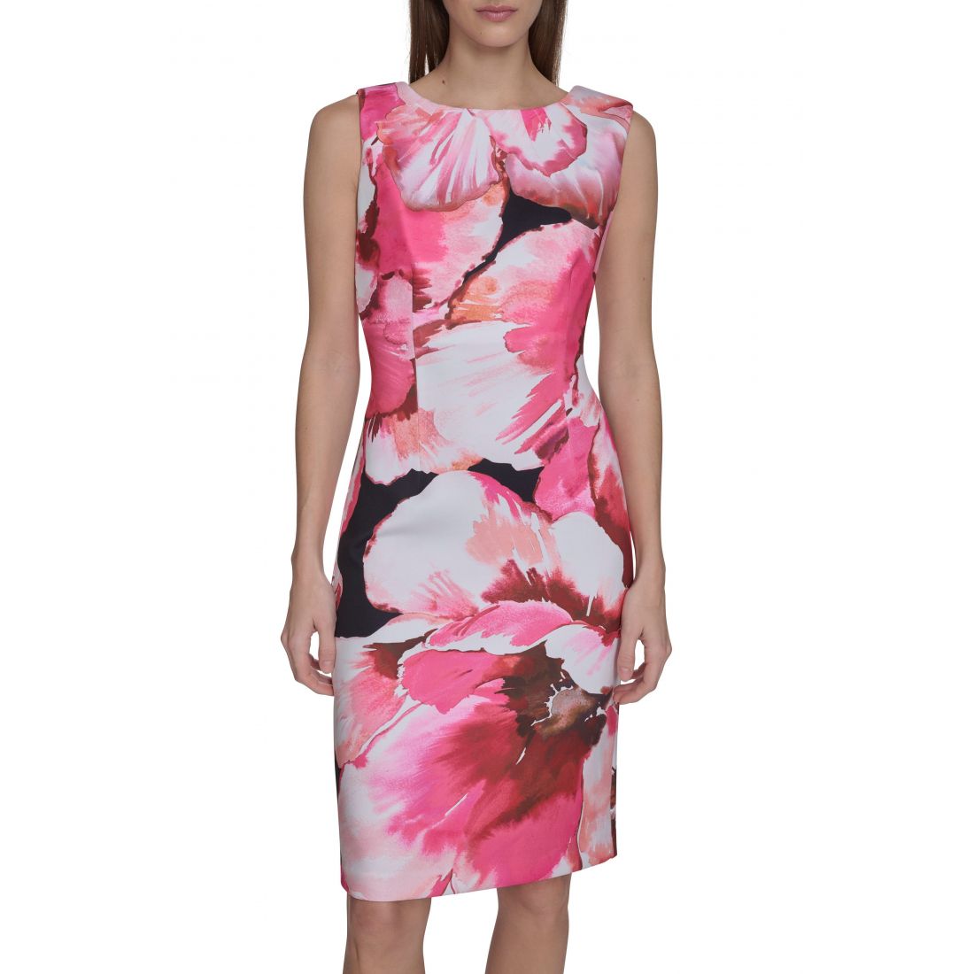 Calvin klein - Robe fourreau 'Floral Sleeveless' pour Femmes