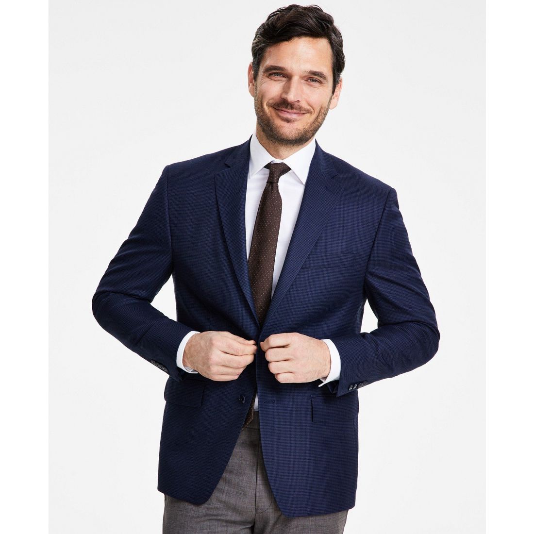 Michael kors - 'Classic-Fit Houndstooth Sport Coat' pour Hommes