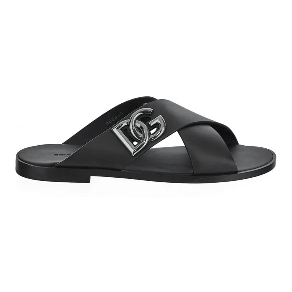 Dolce&gabbana - Sandales plates 'DG-Logo' pour Hommes