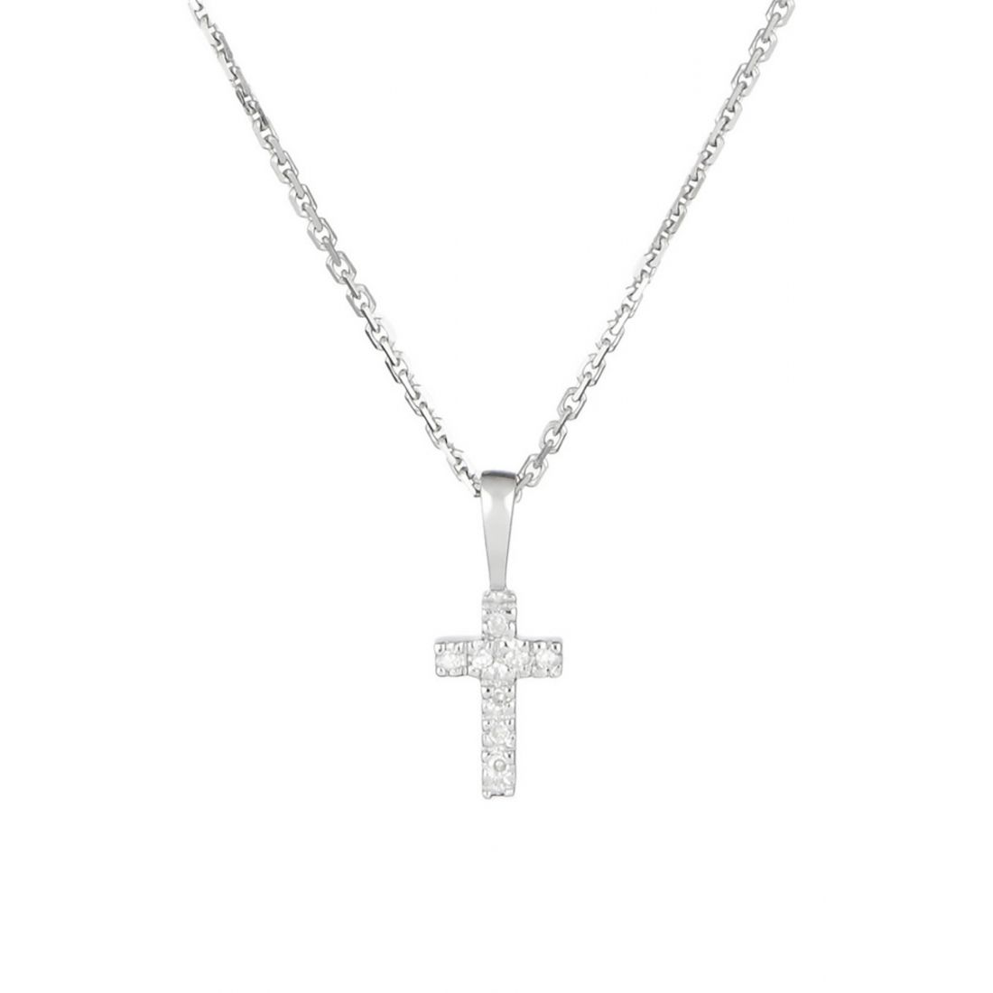 Atelier du diamant - Pendentif sur chaine 'Mini Croix' pour Femmes
