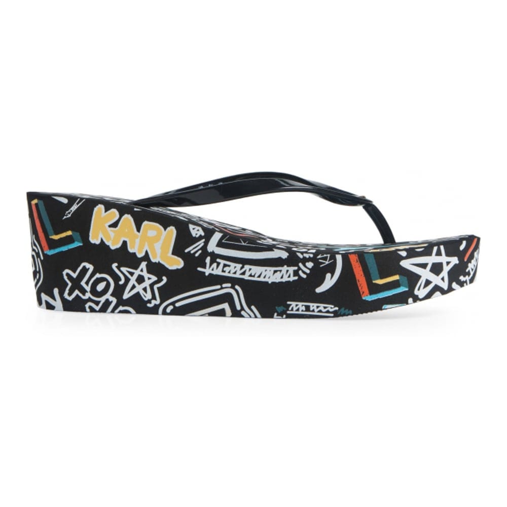 Karl lagerfeld paris - Tongs 'Nola Graffiti Platform Flip Flop' pour Femmes