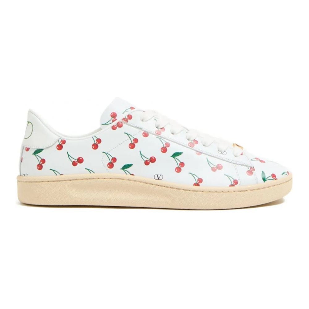 Valentino garavani - Sneakers 'Royco Cherry-Print Low-Top' pour Hommes