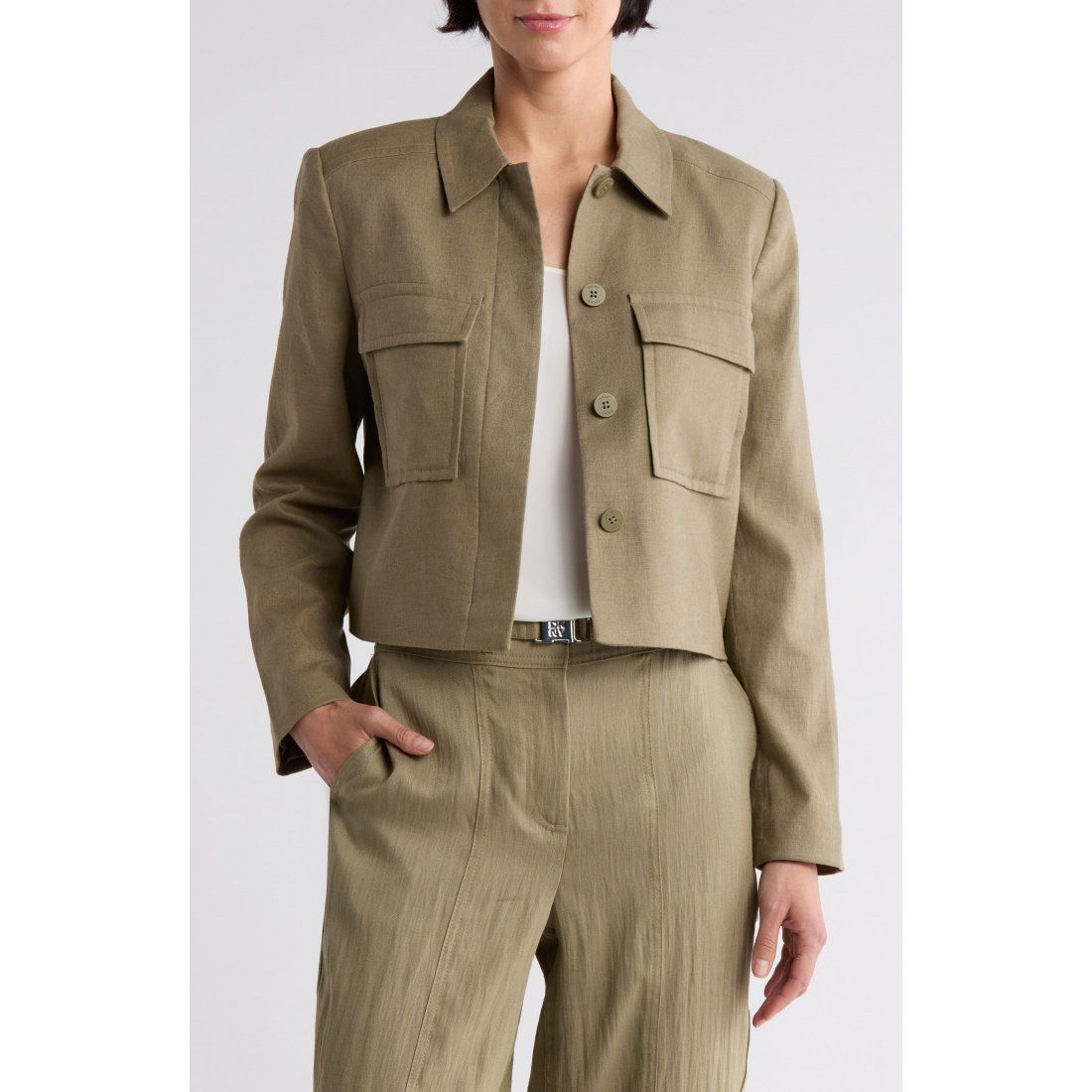 Donna karan - Veste courte 'Utility Linen Blend' pour Femmes