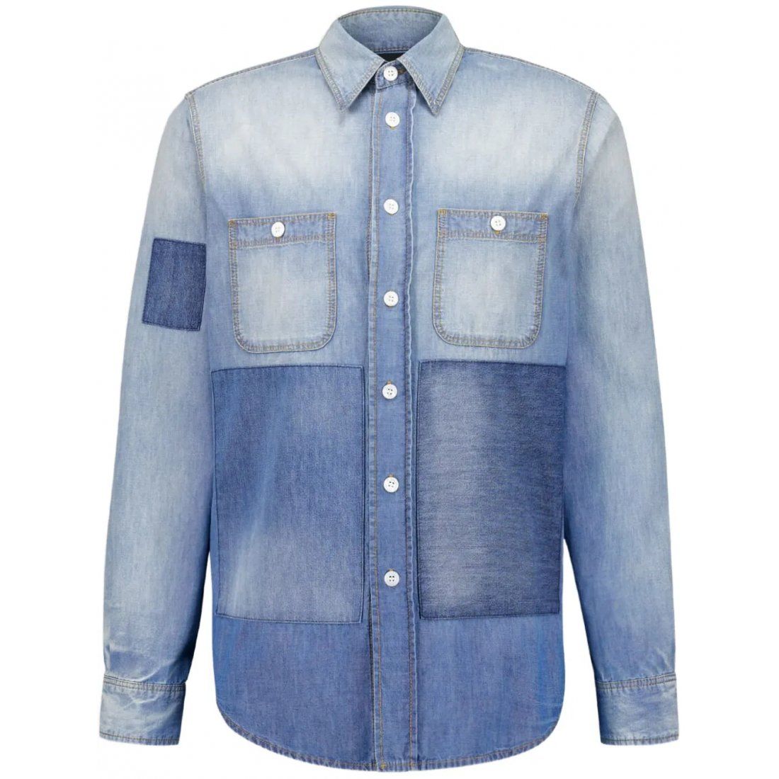 Givenchy - Chemise en Jean 'Patchwork' pour Hommes