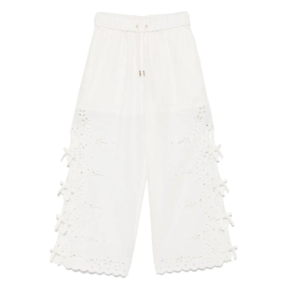 Self portrait - Pantalon 'Embroidered' pour Femmes