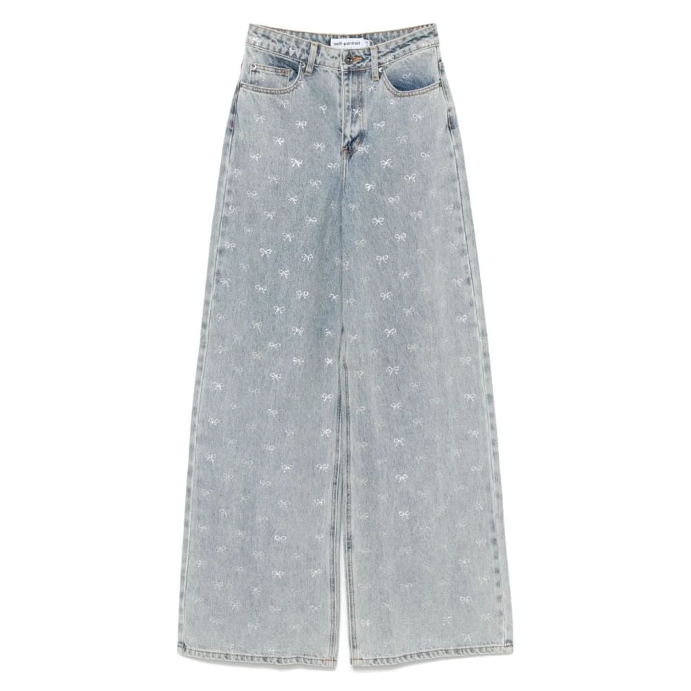 Self-portrait - Jeans 'Bow-Embellished' pour Femmes