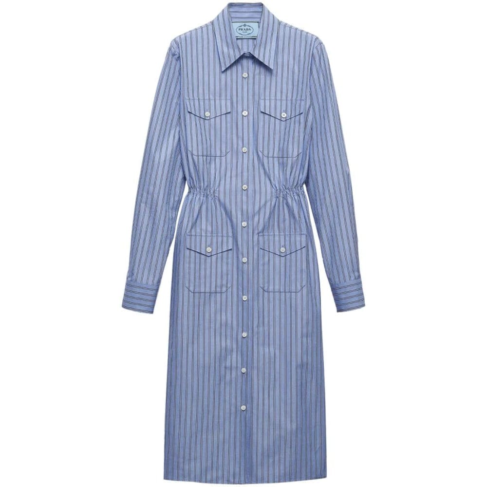 Prada - Robe chemise 'Striped' pour Femmes