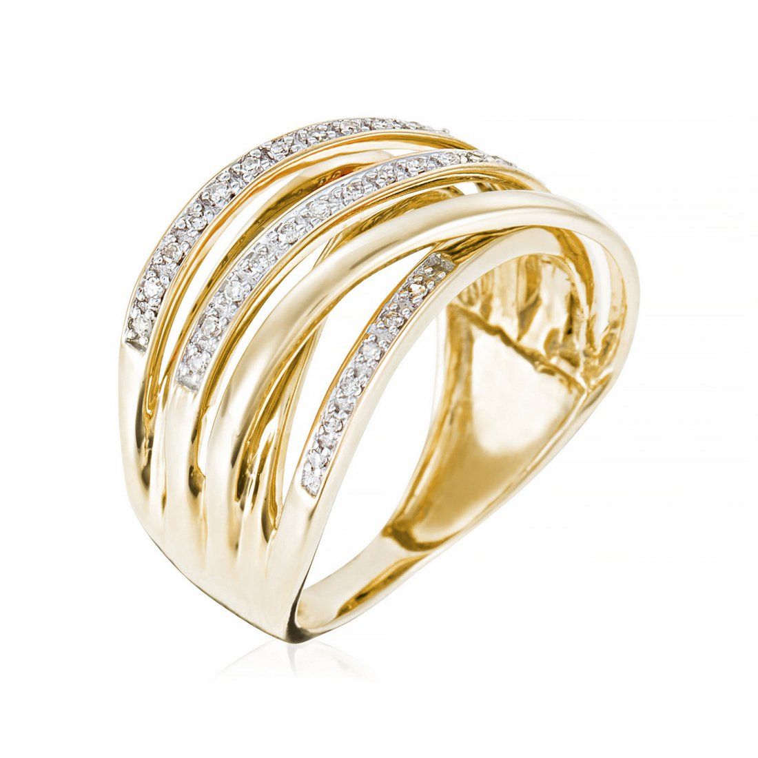 Diamanta - Bague 'Méli-Mélo Scintillant' pour Femmes