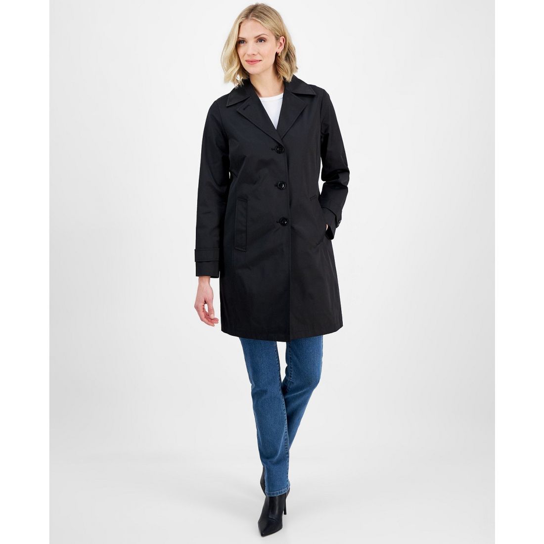 Michael kors - Manteau 'Notched Collar Button-Front' pour Femmes