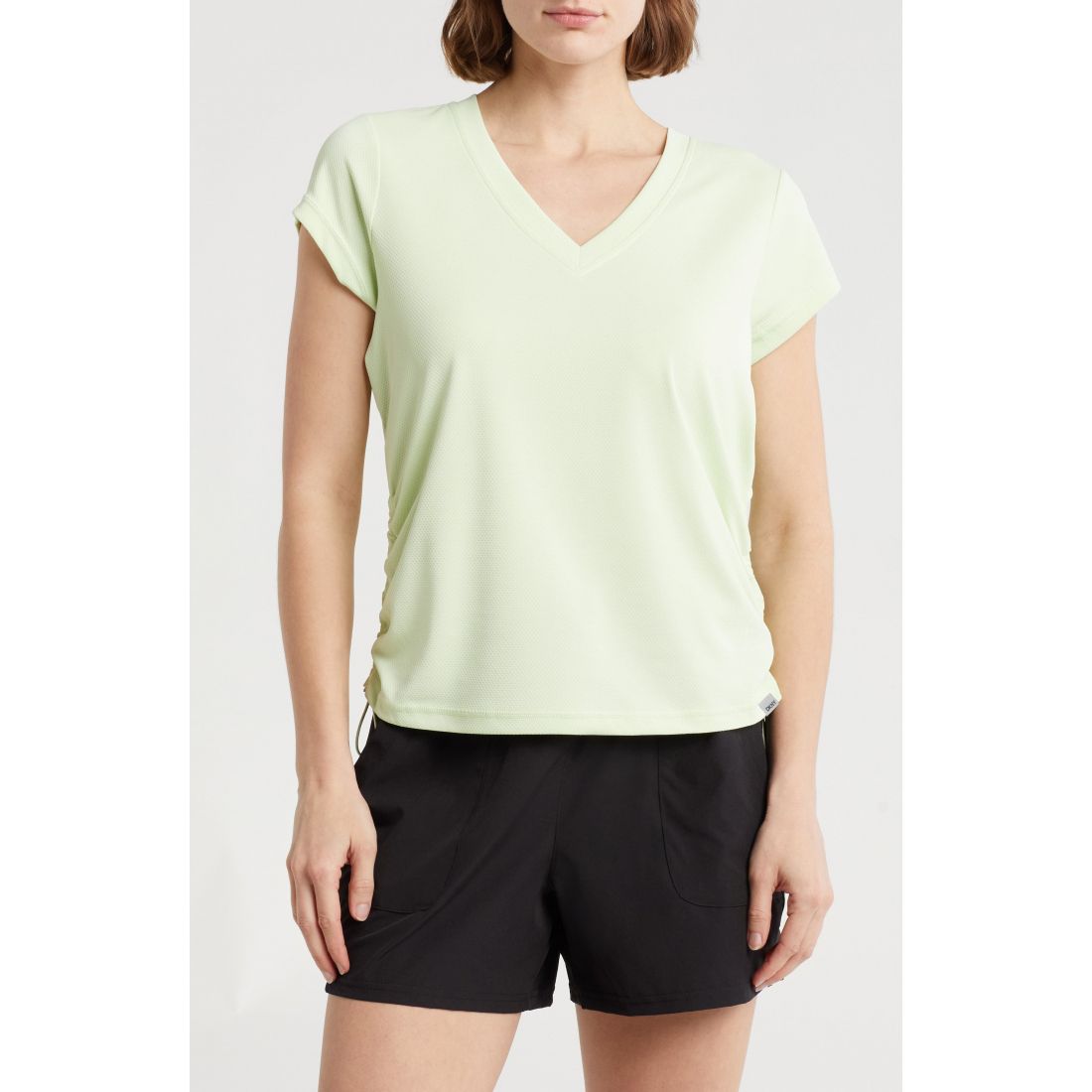 Dkny - T-shirt 'Side Ruched Tech' pour Femmes