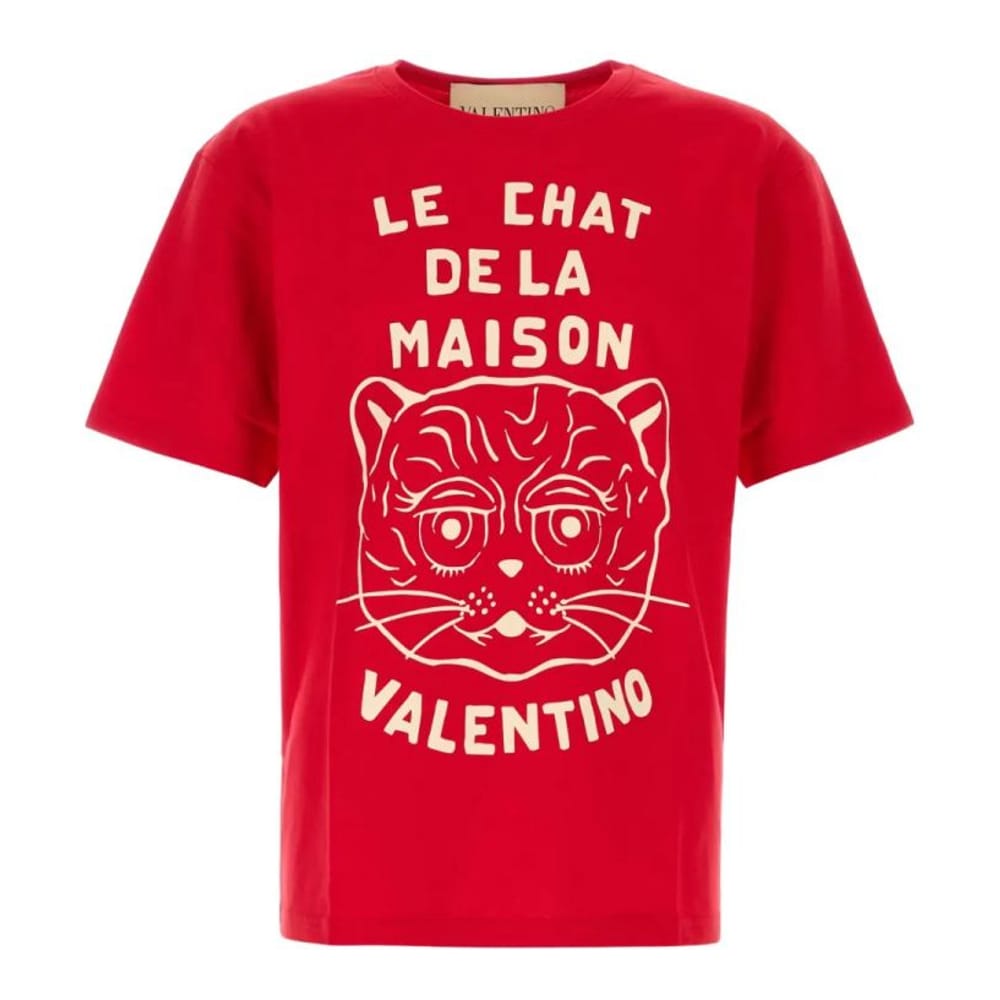 Valentino - T-shirt 'Chat De La Maison-Print' pour Hommes