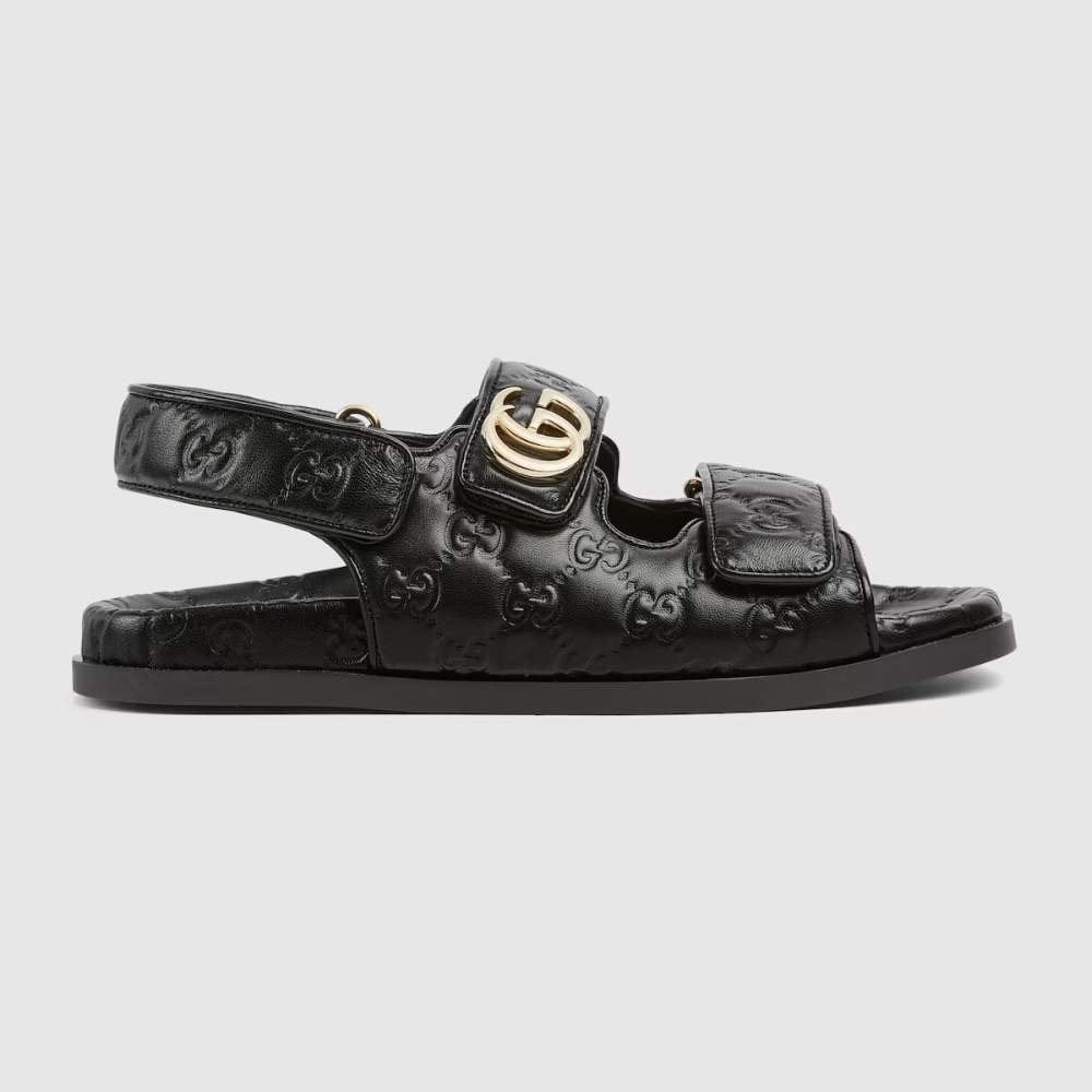Gucci - Sandales plates 'Double Strap' pour Femmes