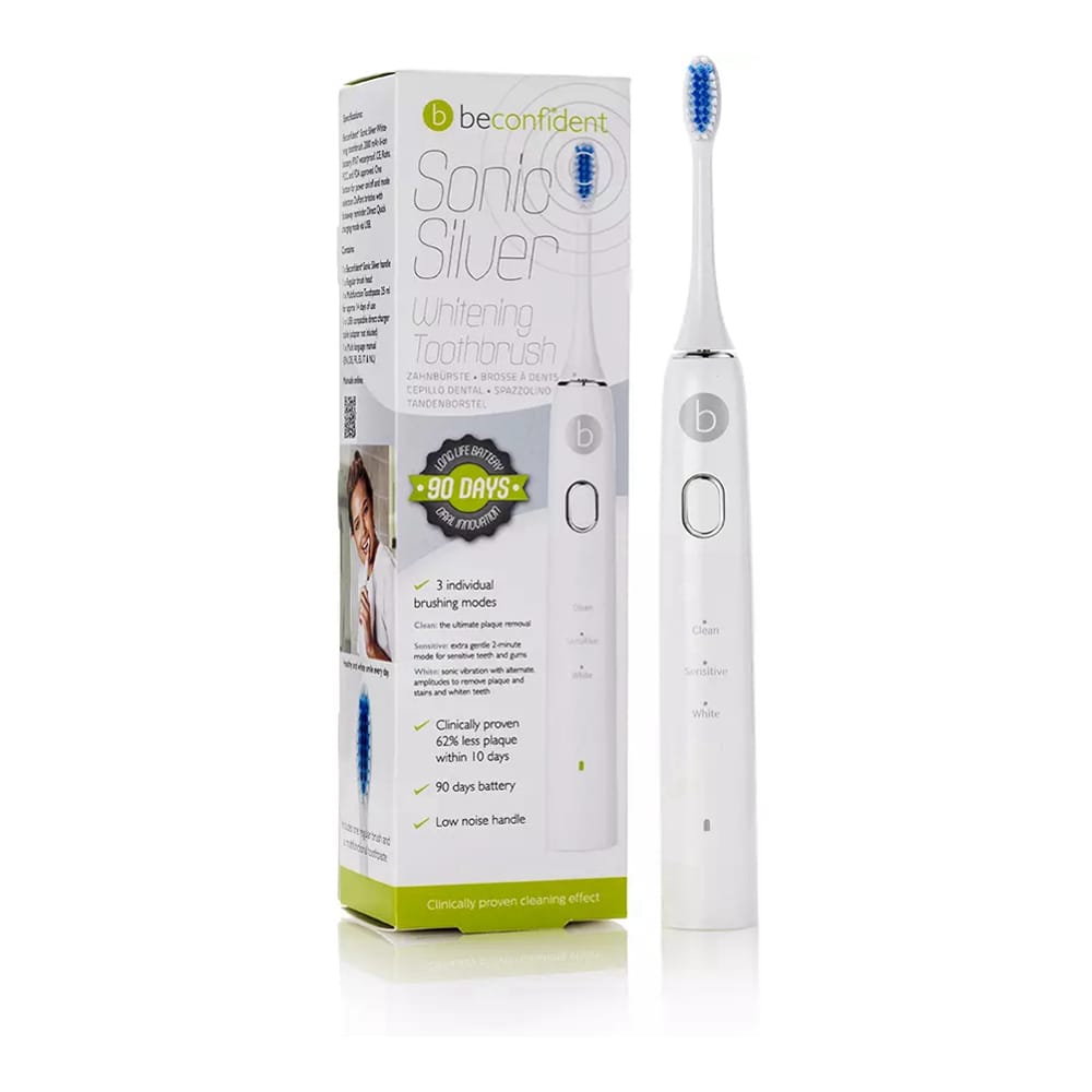Beconfident - Brosse à dents électrique 'Sonic Silver Whitening' - White/Silver