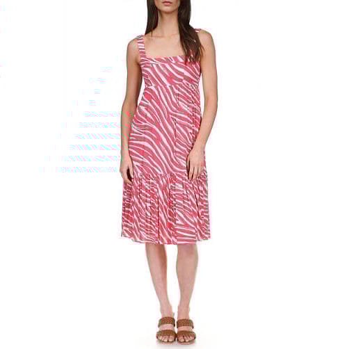 Michael michael kors - Robe Midi 'Long Soft Zebra' pour Femmes
