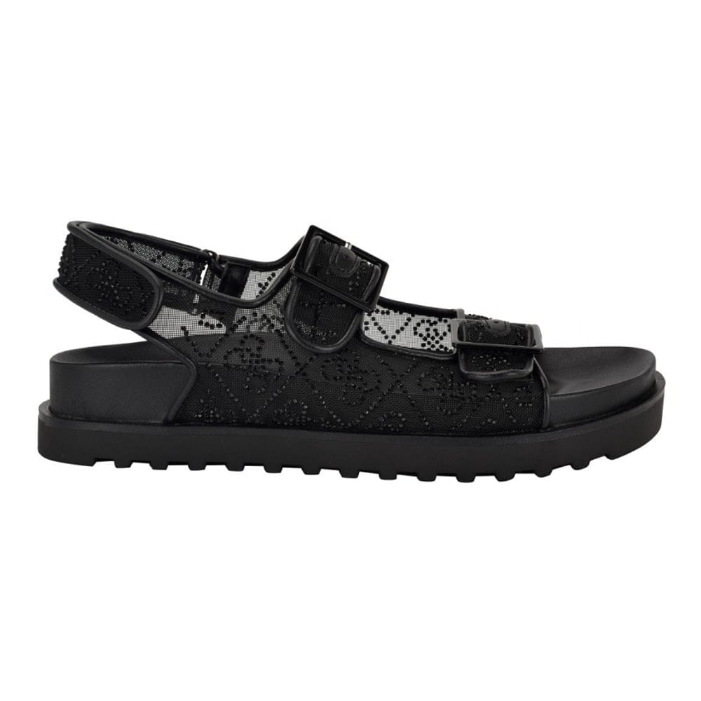 Guess - Sandales à semelle plateforme 'Frella Two Band Embellished Footbed Sandals' pour Femmes