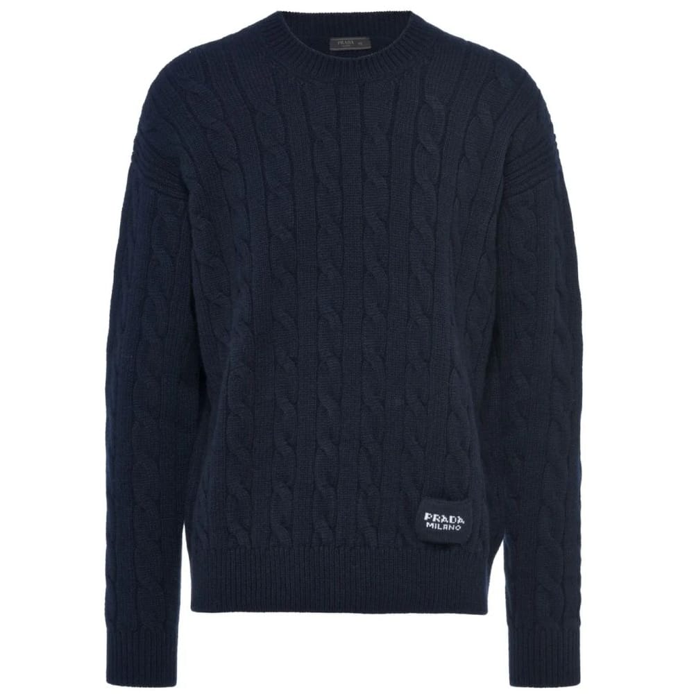 Prada - Pull en cachemire 'Cable-Knit' pour Hommes