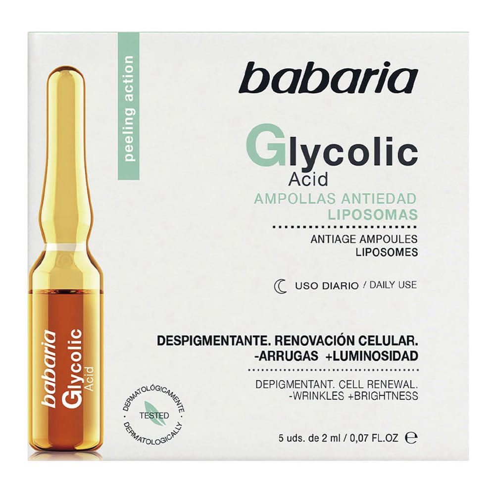 Babaria - Ampoules anti-âge 'Glycolic Acid Cellular Renewal' - 5 Pièces, 2 ml
