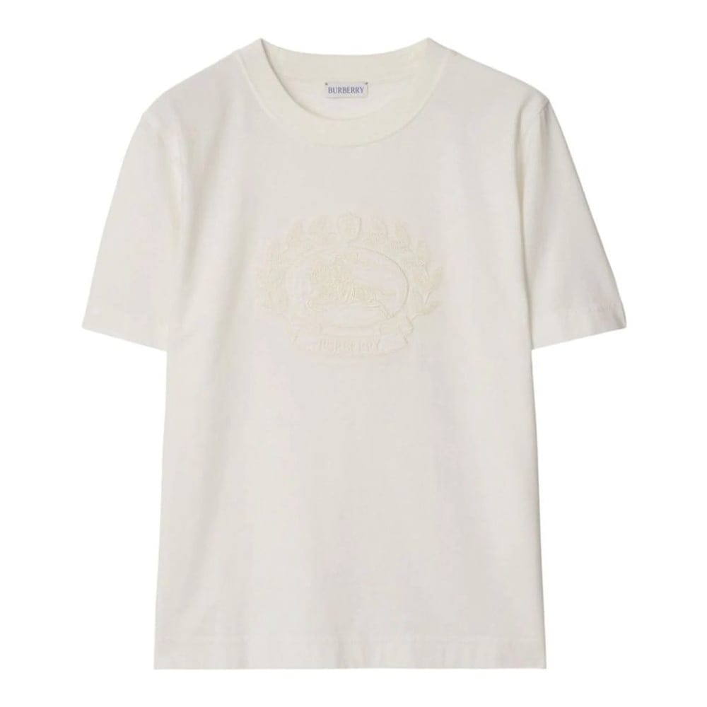 Burberry - T-shirt 'Logo-Embroidered' pour Femmes