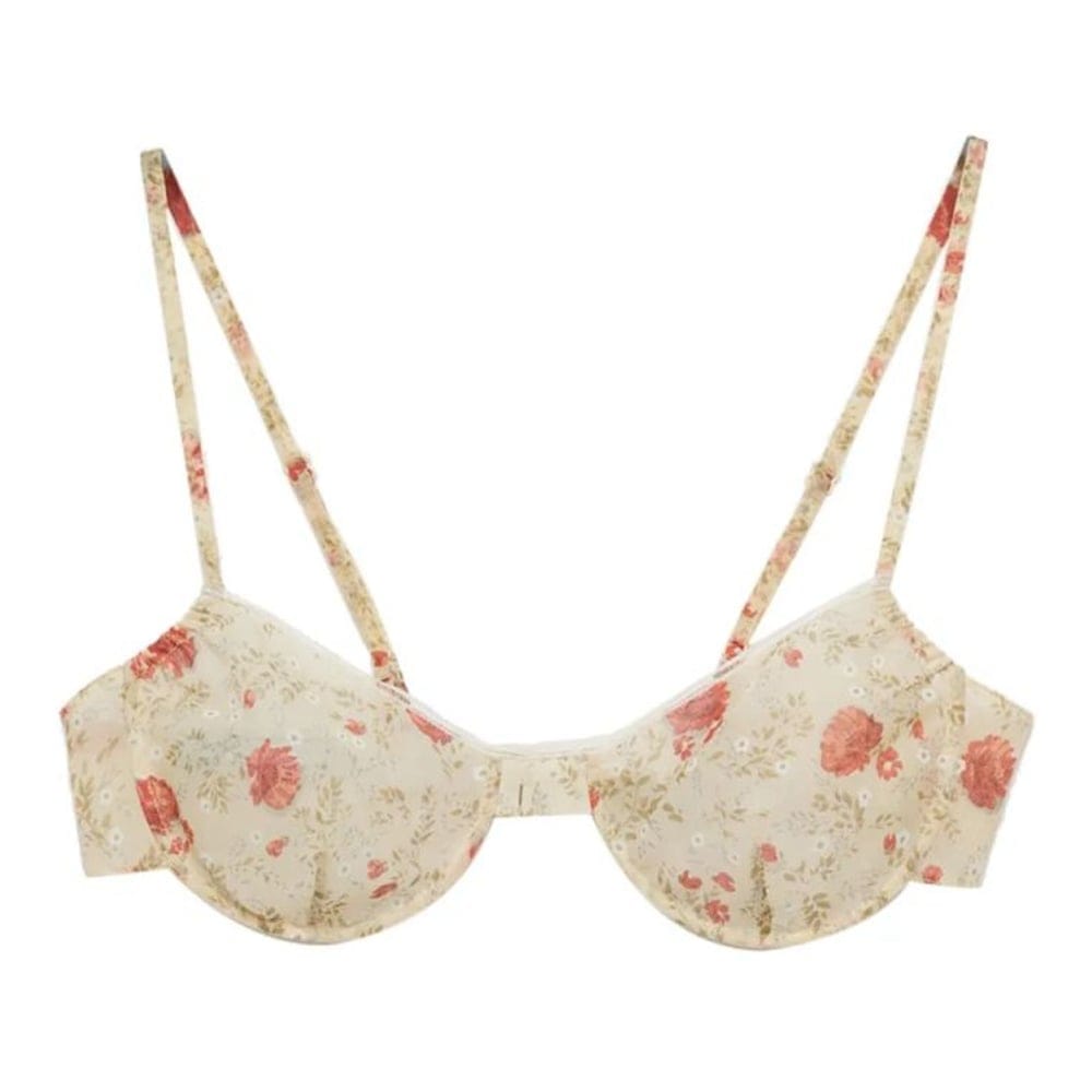 Prada - Soutien-gorge 'Floral-Print Lace-Trim' pour Femmes
