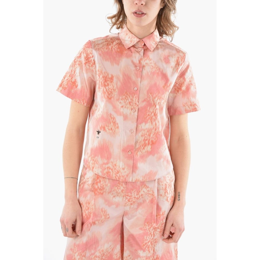 Christian dior - Chemise à manches courtes 'Cd Logo Embroidery' pour Femmes