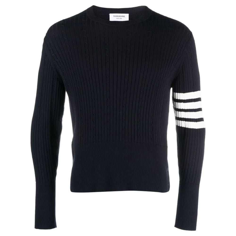 Thom browne - Pull '4-Bar Cable-Knit Ribbed' pour Hommes