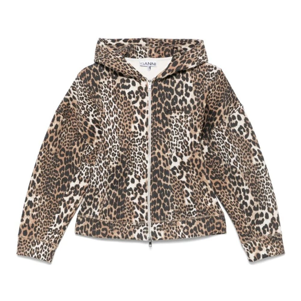 Ganni - "Veste de Survêtement 'Leopard-Print' pour Femmes"