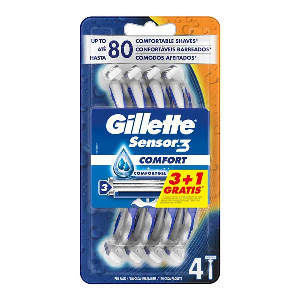 Gillette - Lames de rasoir 'Sensor3 Comfort' - 4 Pièces