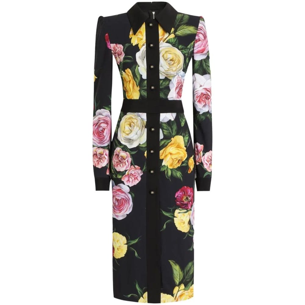 Dolce&gabbana - Robe chemise 'Floral-Print' pour Femmes