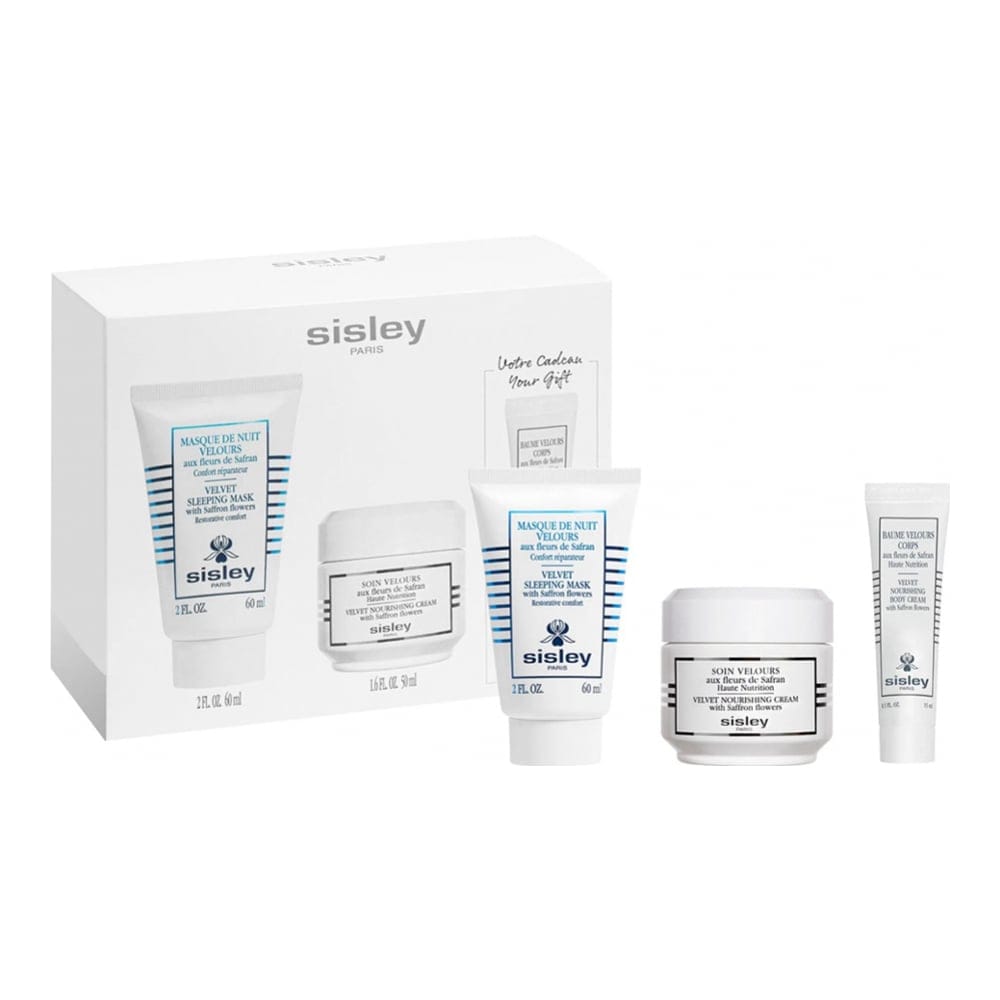 Sisley - Set de soins pour la peau et le corps 'Soin Velours Aux Fleurs de Safran' - 3 Pièces