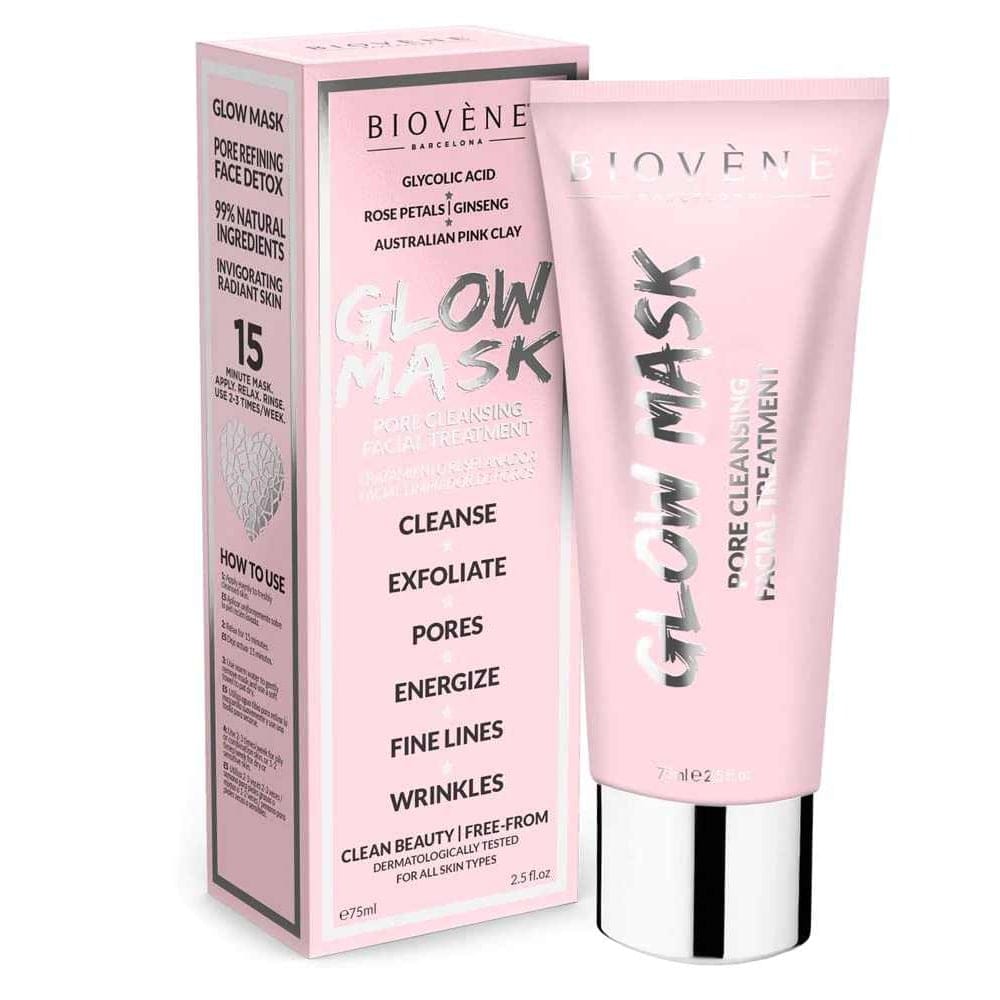 Biovène - Masque visage 'Glow Mask Pore Cleansing' - Peau grasse, Peau mixte, Peau normale, Tous types de peau, 75 ml