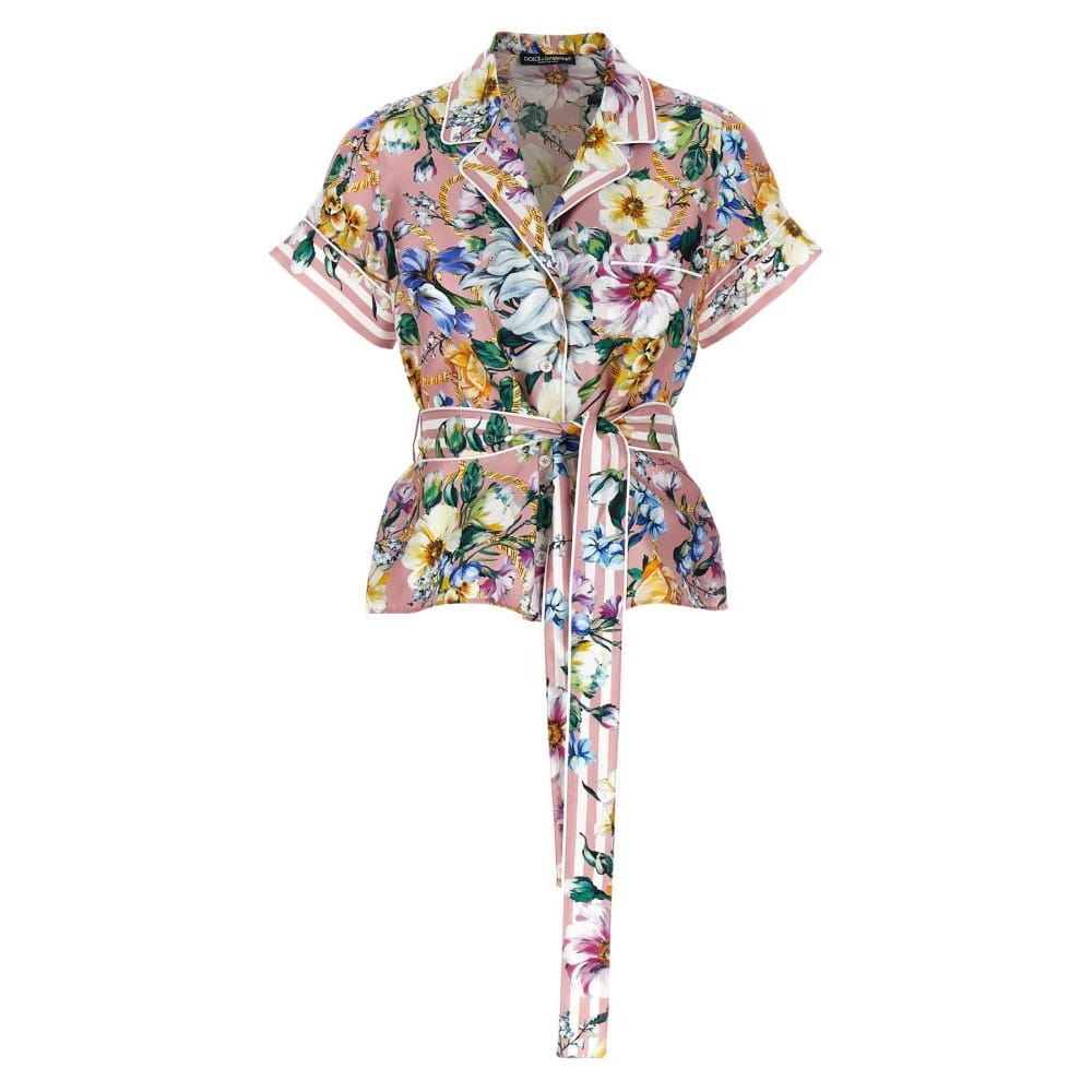 Dolce&gabbana - Chemise à manches courtes 'Floral' pour Femmes