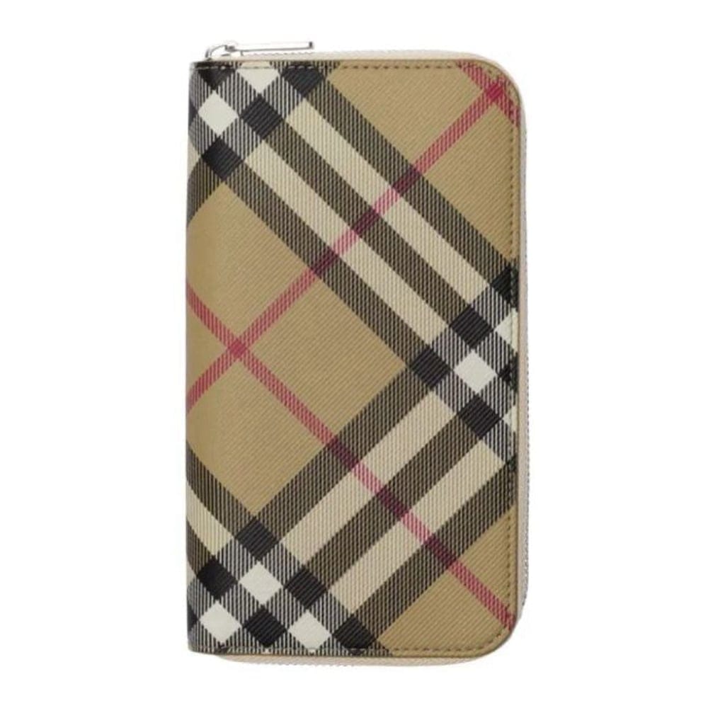 Burberry - Portefeuille 'Check Zip' pour Hommes