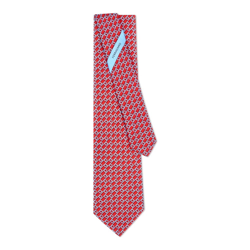 Salvatore ferragamo - Cravate 'Gancini Print' pour Hommes